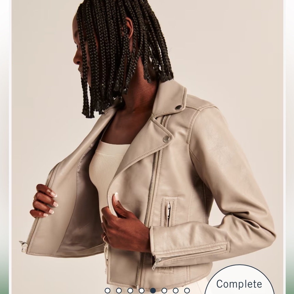 Abercrombie & Fitch Vegan Leather Moto Jacket - Picture 9 of 12